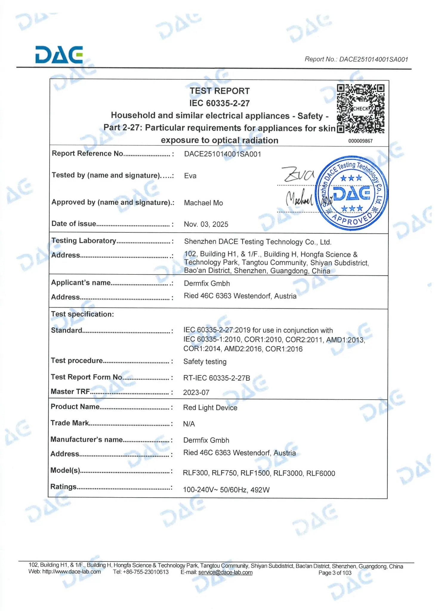 RLF6000 Red Light Therapy Panel Red Light Fix