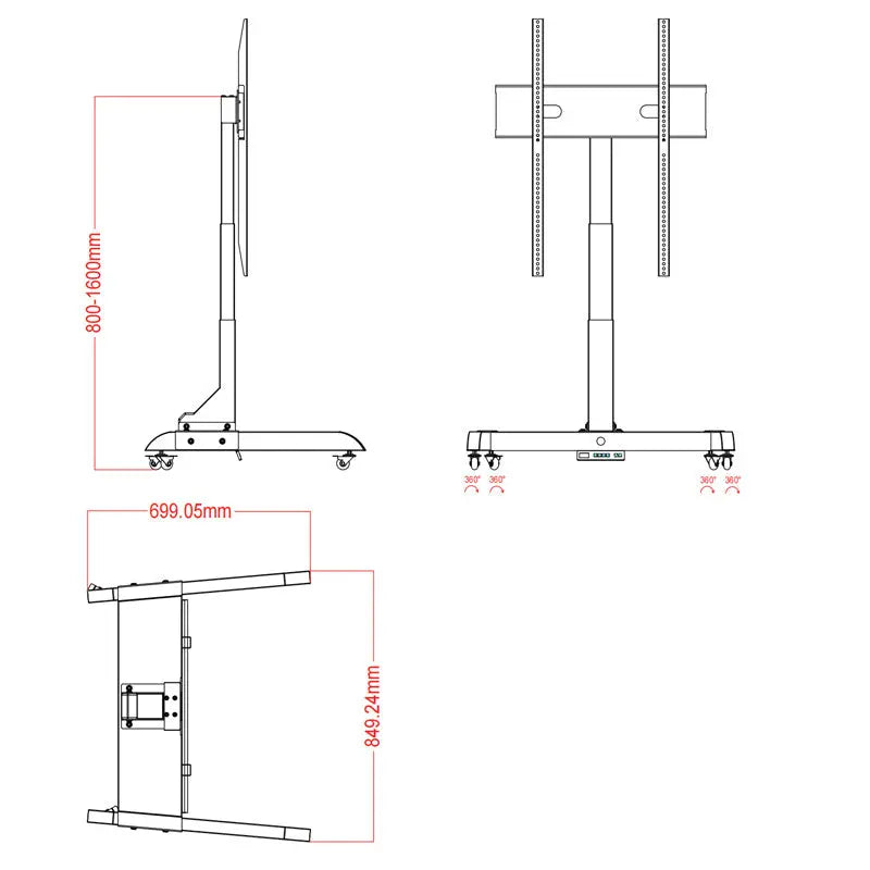 Vertical Floor Stand for RLF1500, RLF3000, RLF6000 Red Light Fix